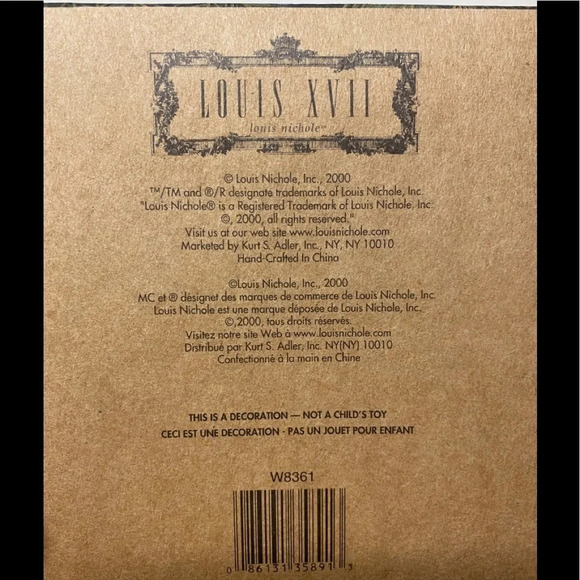 New in Box Louis Nichole Hat Ornament By Kurt Adler - Picture 2 of 2